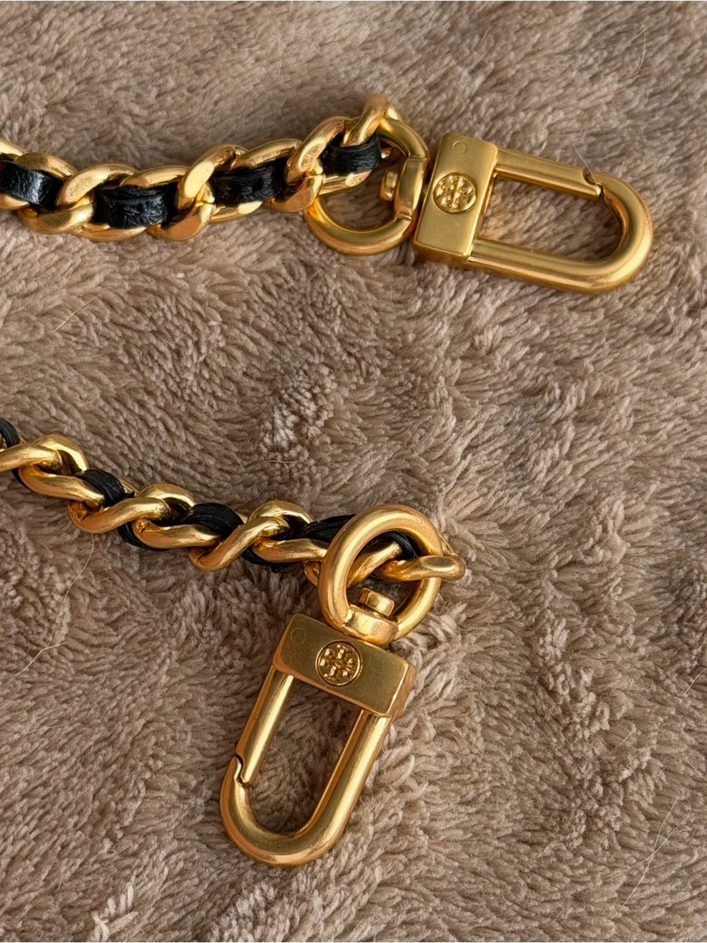 Tory Burch Gold and Black chain crossbody strap replacement